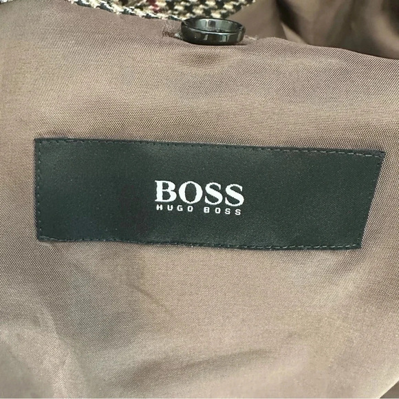Hugo Boss 42R jacket virgin wool blend sport coat elbow patch blazer - Picture 3 of 8